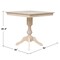 International Concepts 36 in. x 36 in. Square Top Pedestal Table - 35.9 in.H K-3636TP-11P - alternate 2